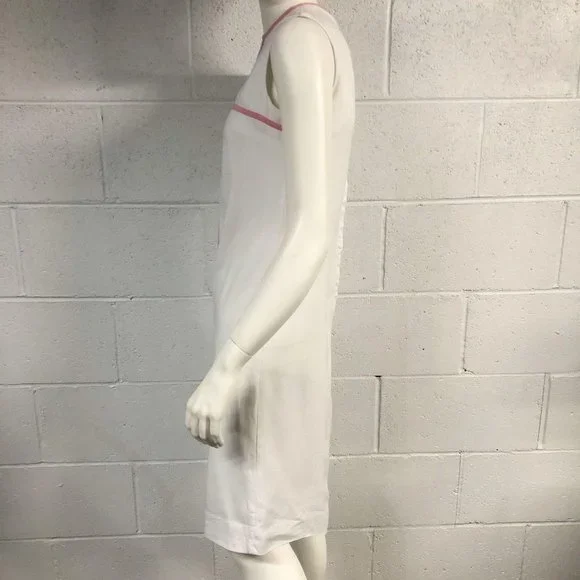 Womens Vintage 1960s XS White Pink Shift Dress - Picture 3 of 8